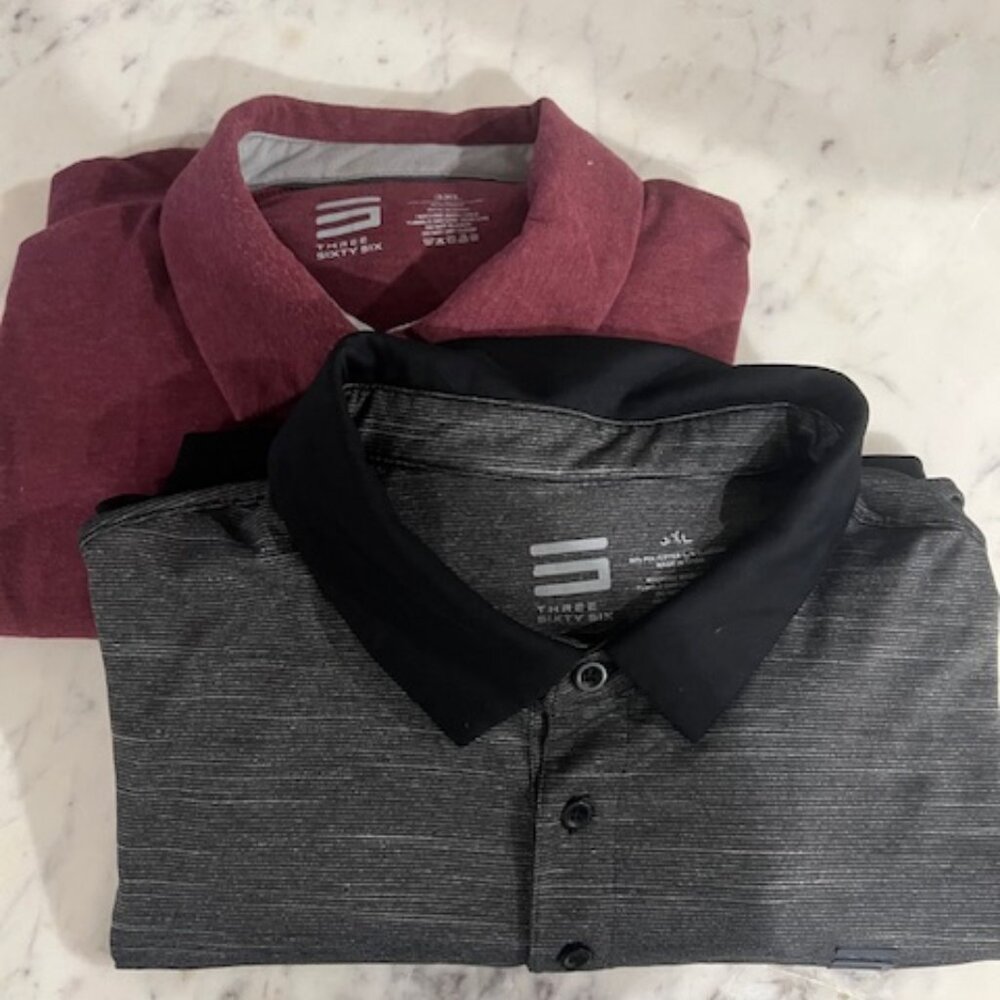 Three Sixty Six - Lot of 2 Polo Shirts - 3XL